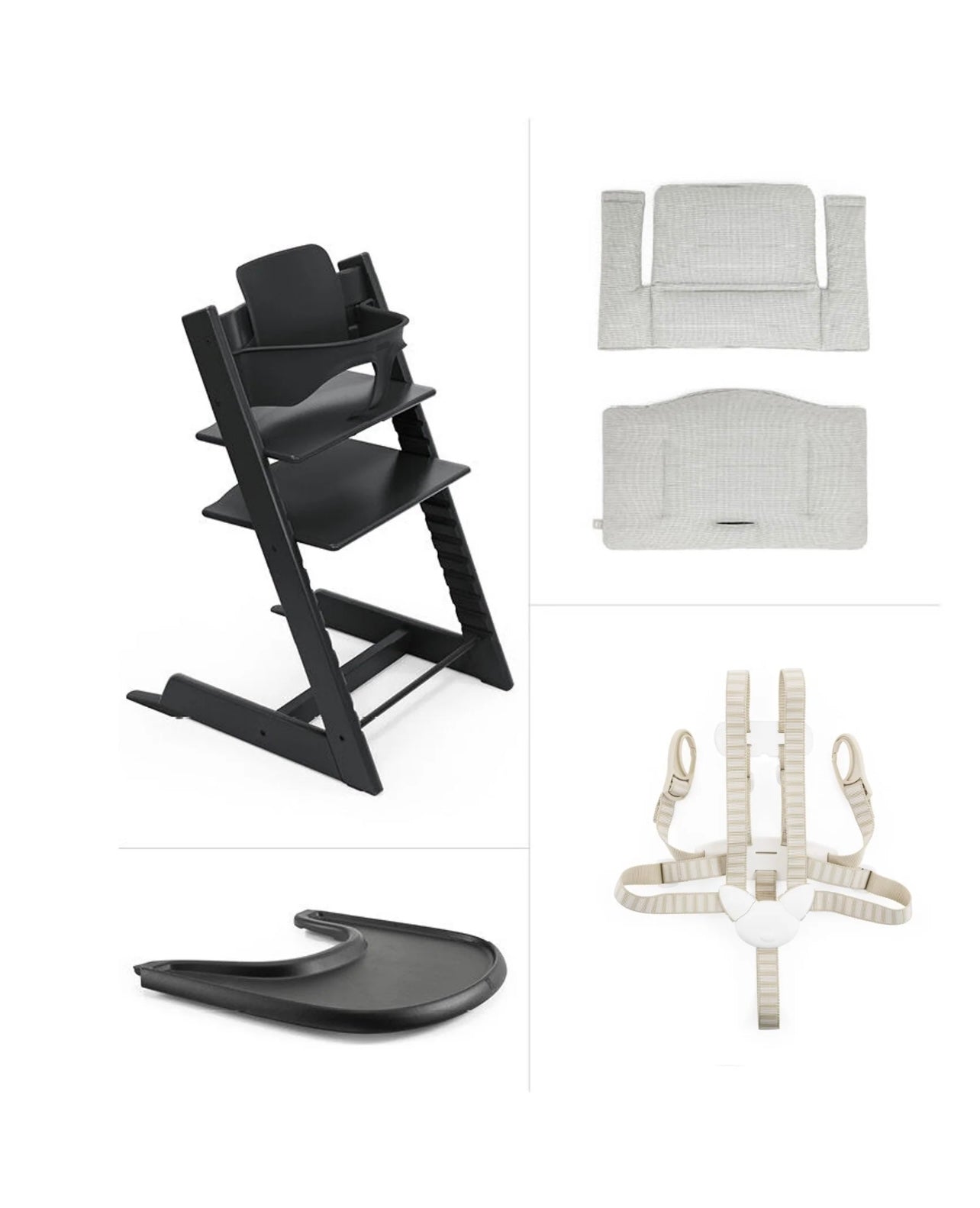 Stokke Tripp Trapp (Silla - baby Set - bandeja - cojín - arnés)