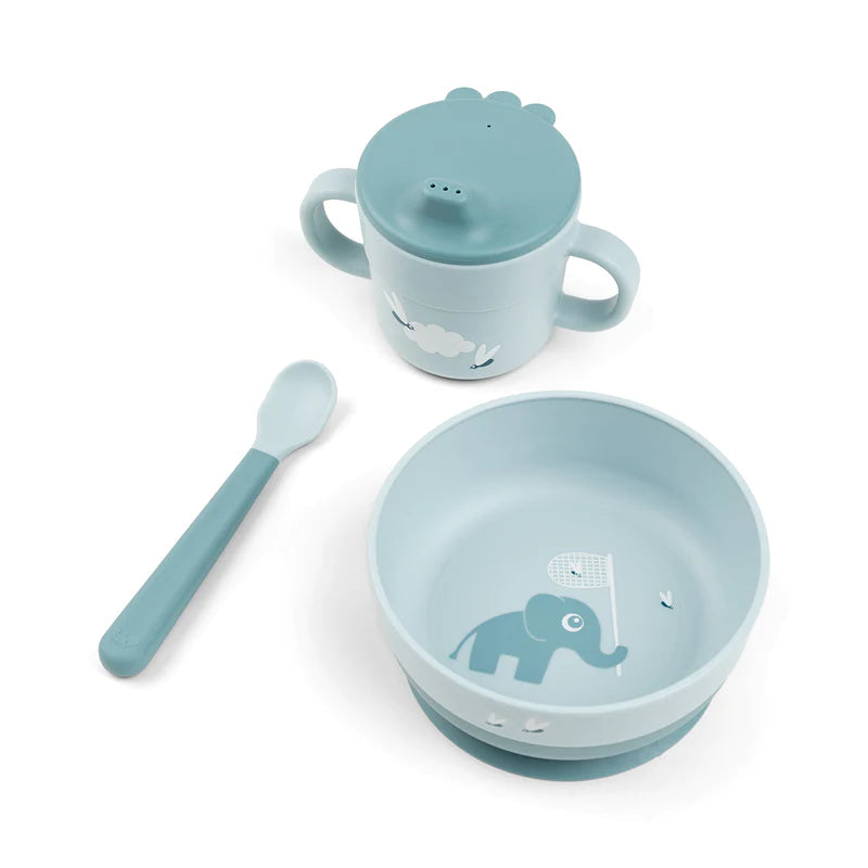 Set primera comida foodie - happy clouds - green
