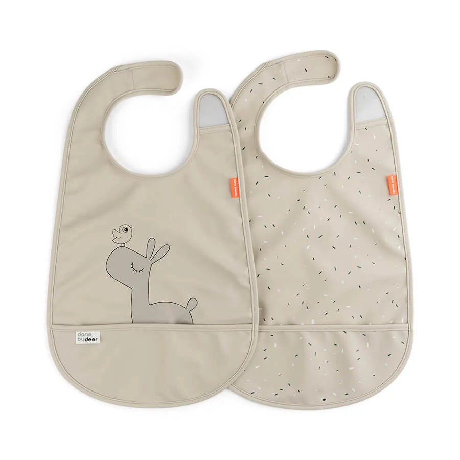 Pack de 2 baberos con velcro