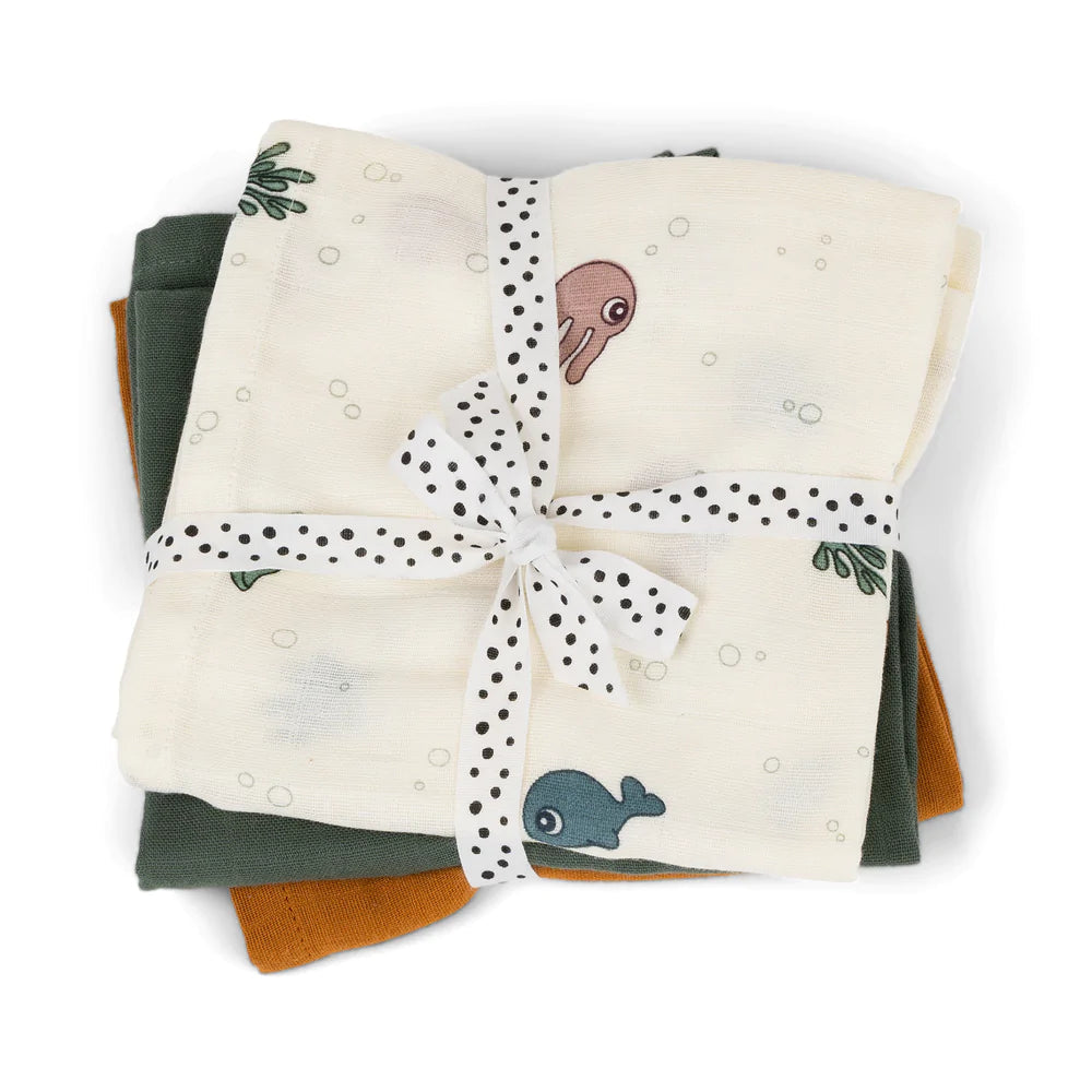 Pack De 3 Paños Para Eructar - Amigos Del Mar
