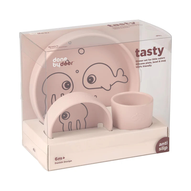 Set vajilla de silicona Tasty Dear friends